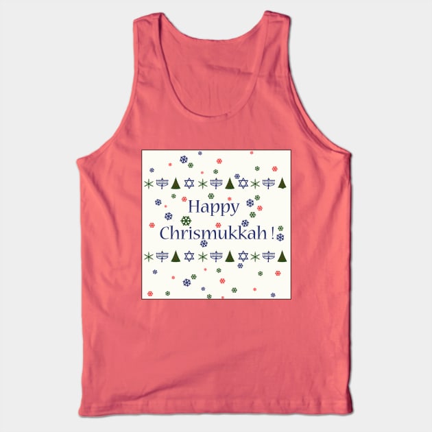 Happy Christmas Hanukkah Combo Tank Top by DISmithArt